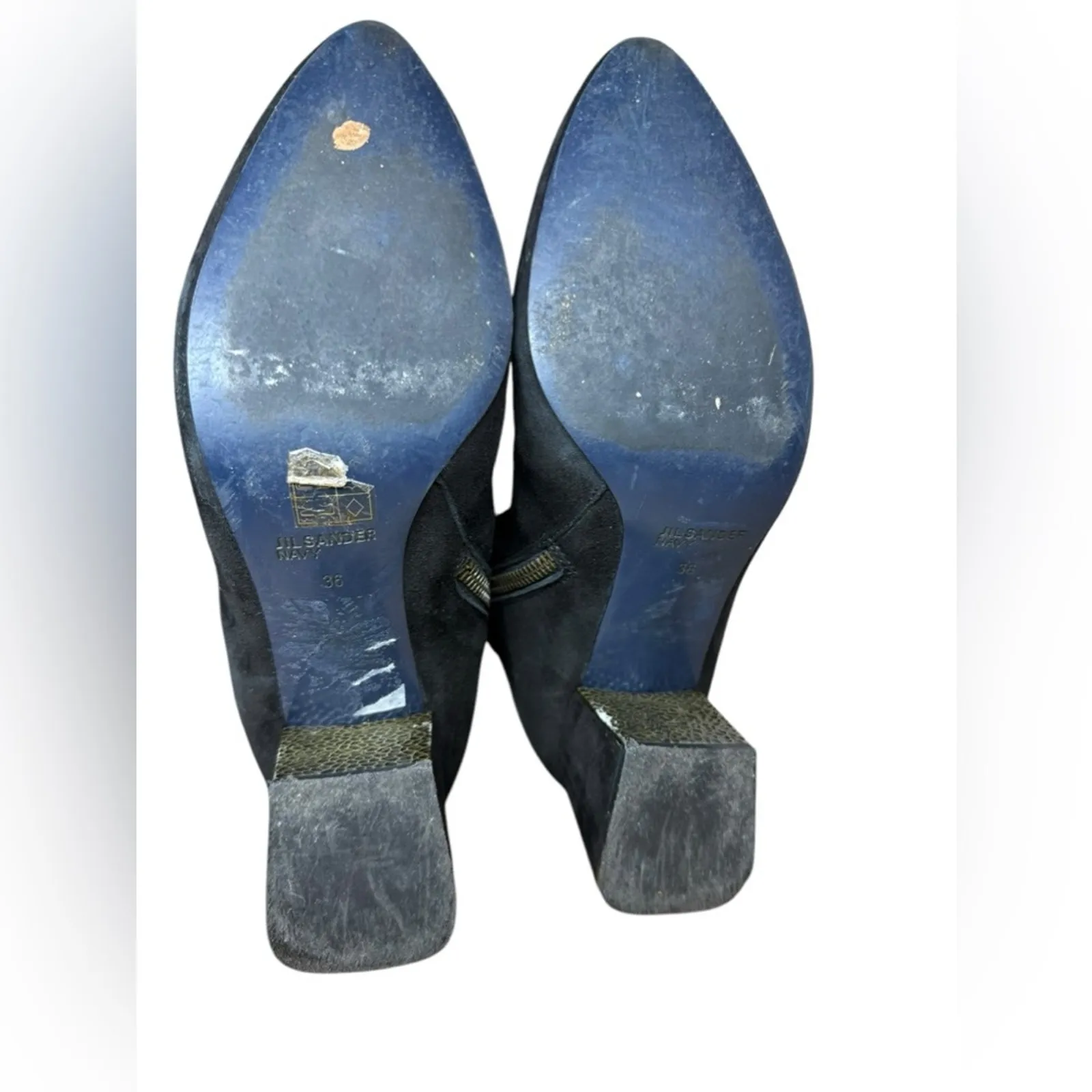 Jil Sander Black Suede Mid Calf Boot Size 36 or US 6 - Image 10