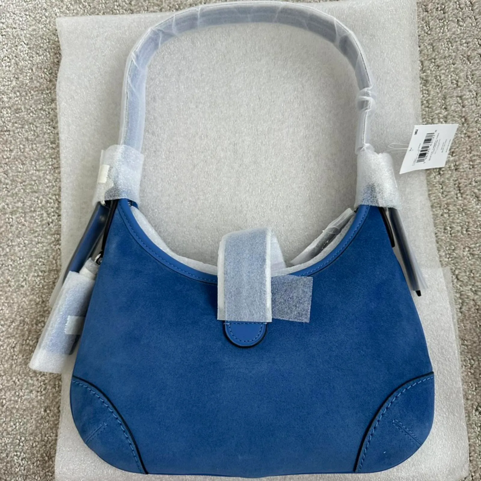 Coach Originals Hamptons 2005 Hobo Shoulder Bag NWT Silver/Mist Blue - Image 4