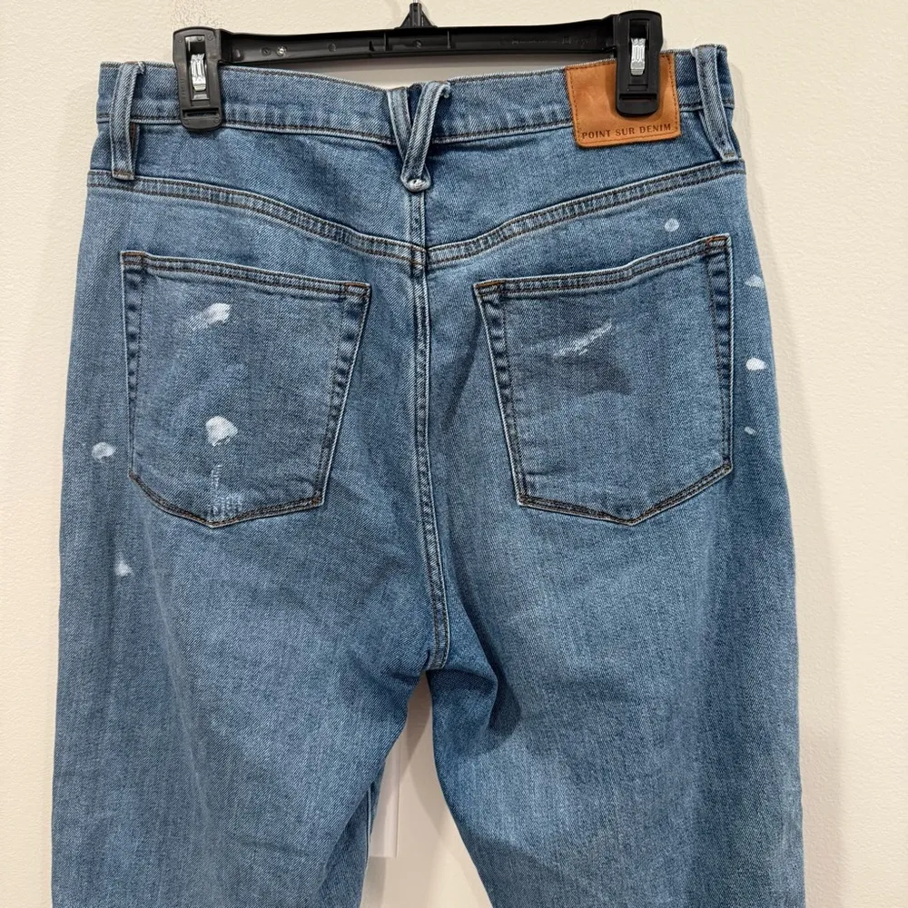 Point Sur Paint Splattered Blue Denim Jeans Size 31 EUC - Image 5