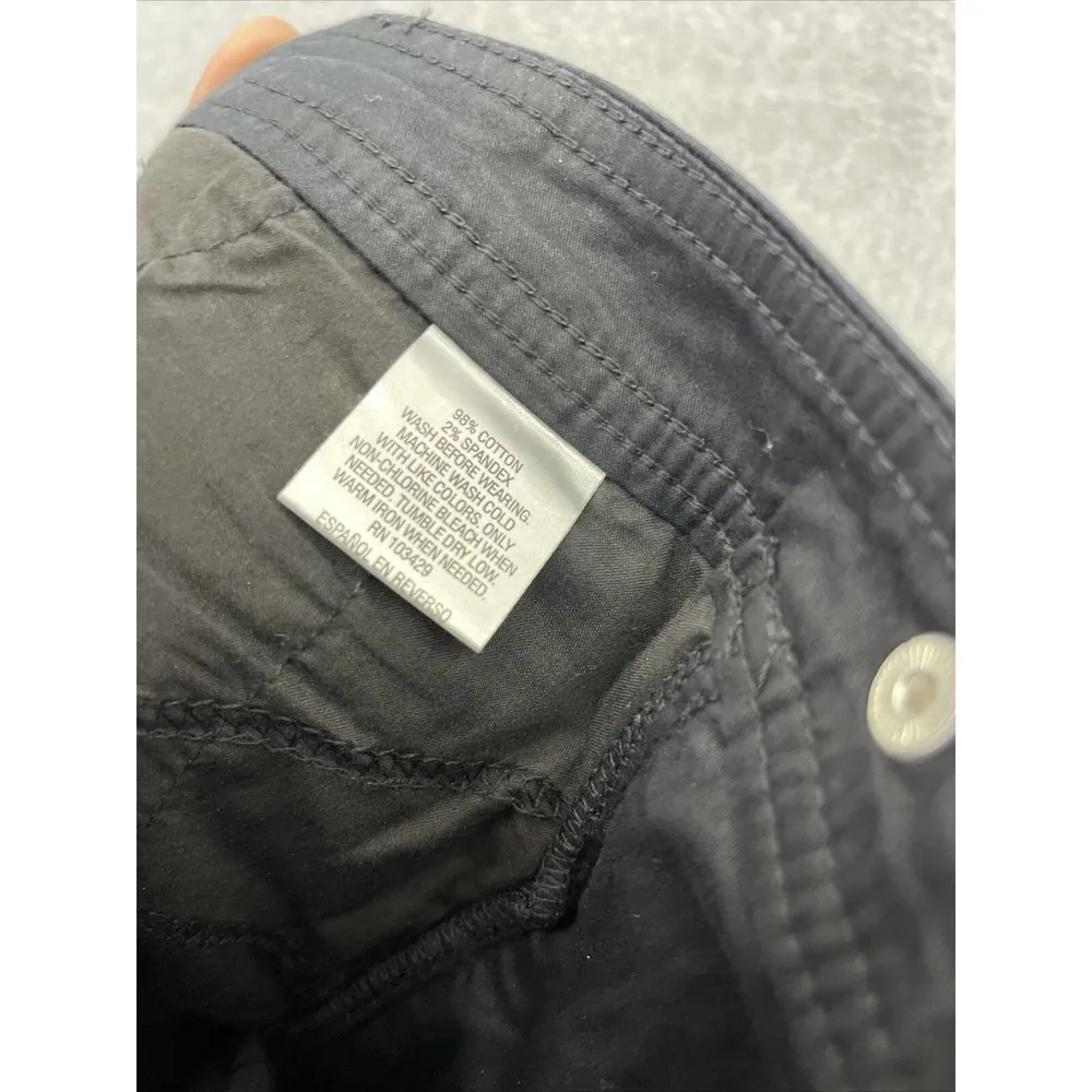 JM Collection  Solid Black Cargo Capri Pants Plus Size 16W - Image 11