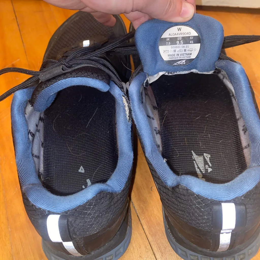 Altra Z1485 Womens Black/Blue Lone Peak All Weather Shoes Trail Running 9.5 Black - Image 8