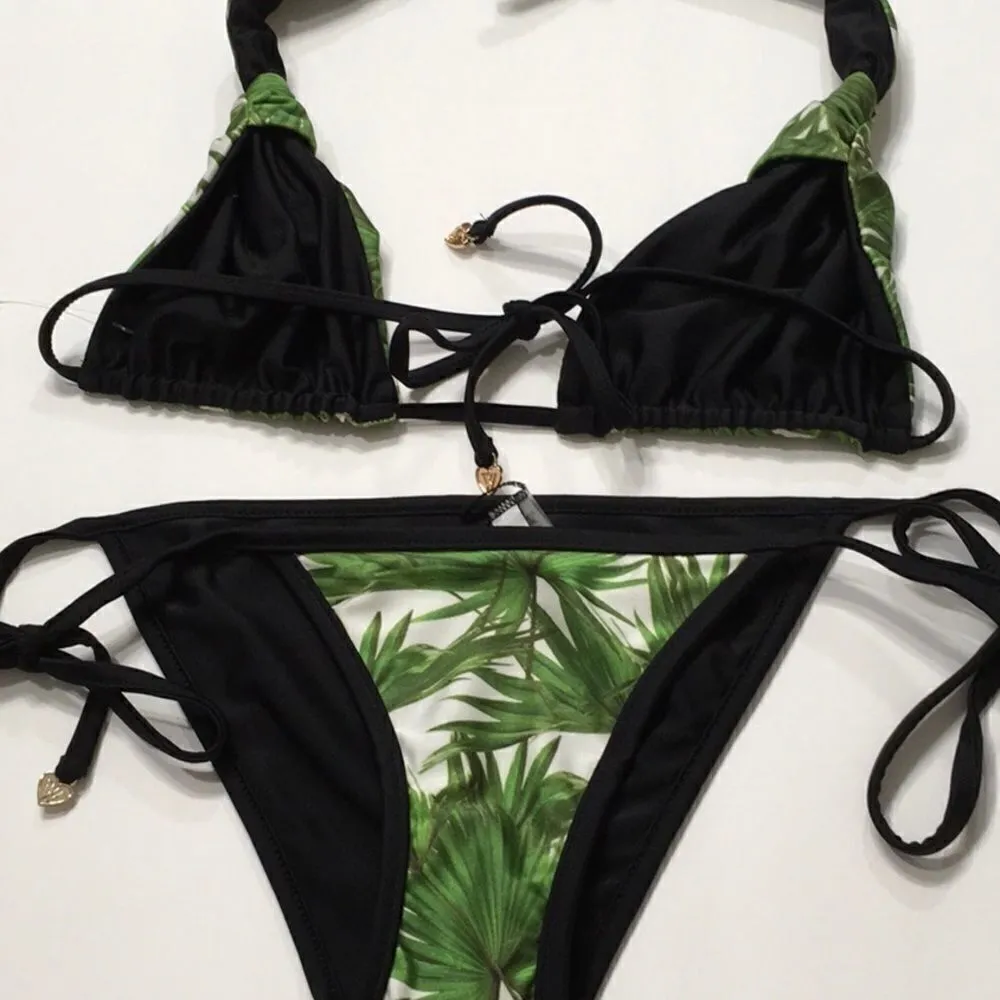 WILDFOX tropical palm reversible bikini. - Image 12