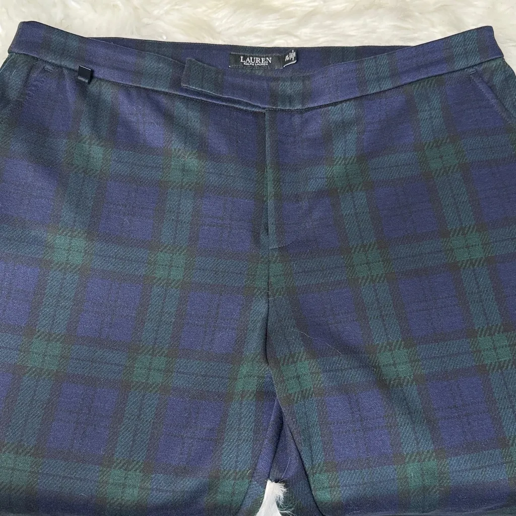 Ralph Lauren Plus Size 3X blazer 2X Pants Navy/Green/Gold Plaid Blazer C36 - Image 10