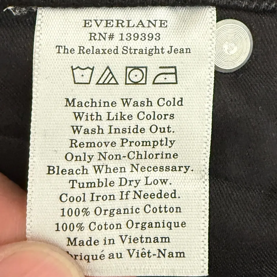 NWT Everlane Sz 32 The Curvy Way High Straight Jean Coal Black Organic Cotton - Image 9
