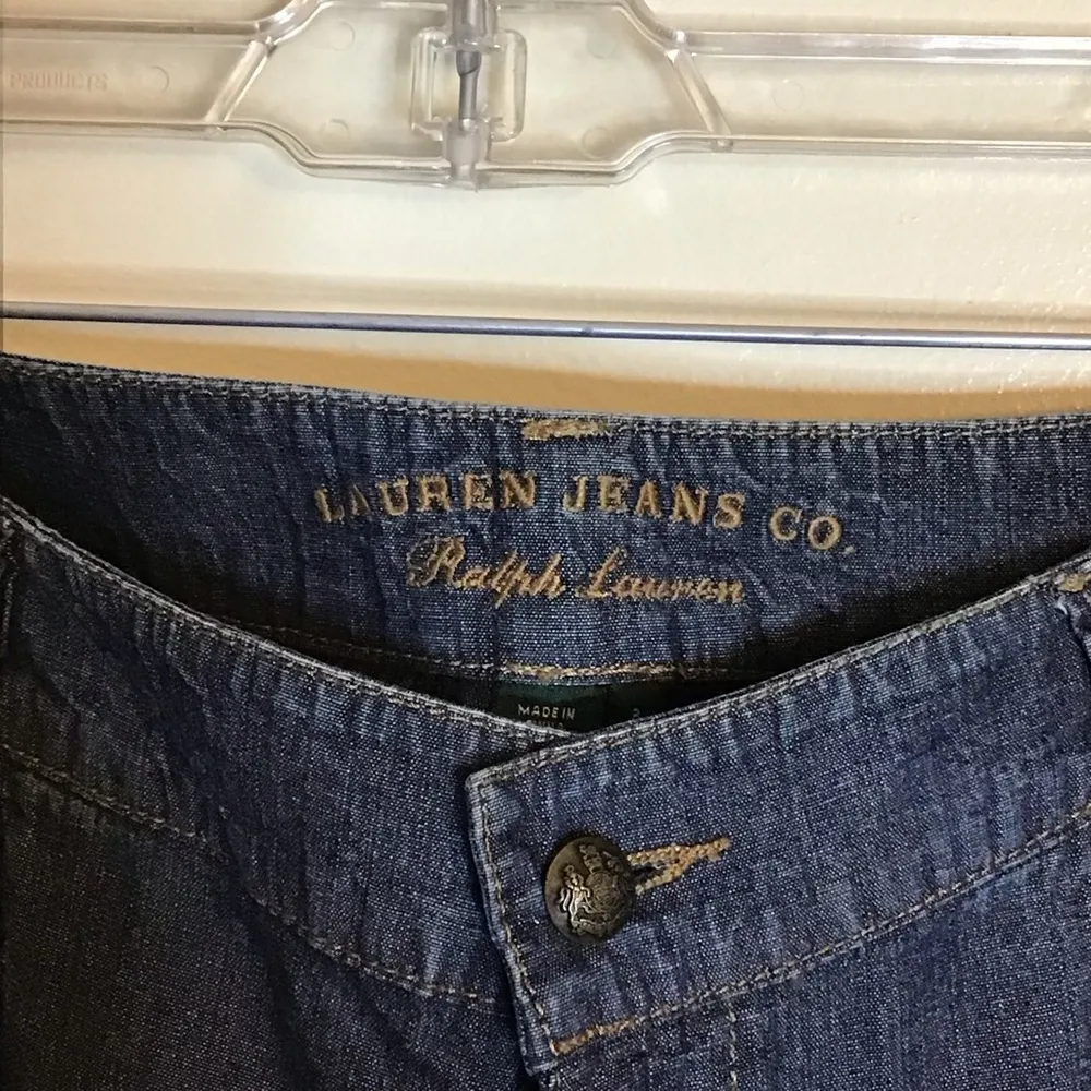 Ralph Lauren Dark Blue Lightweight wide leg sailor front pocket size 8 EUC - Image 9