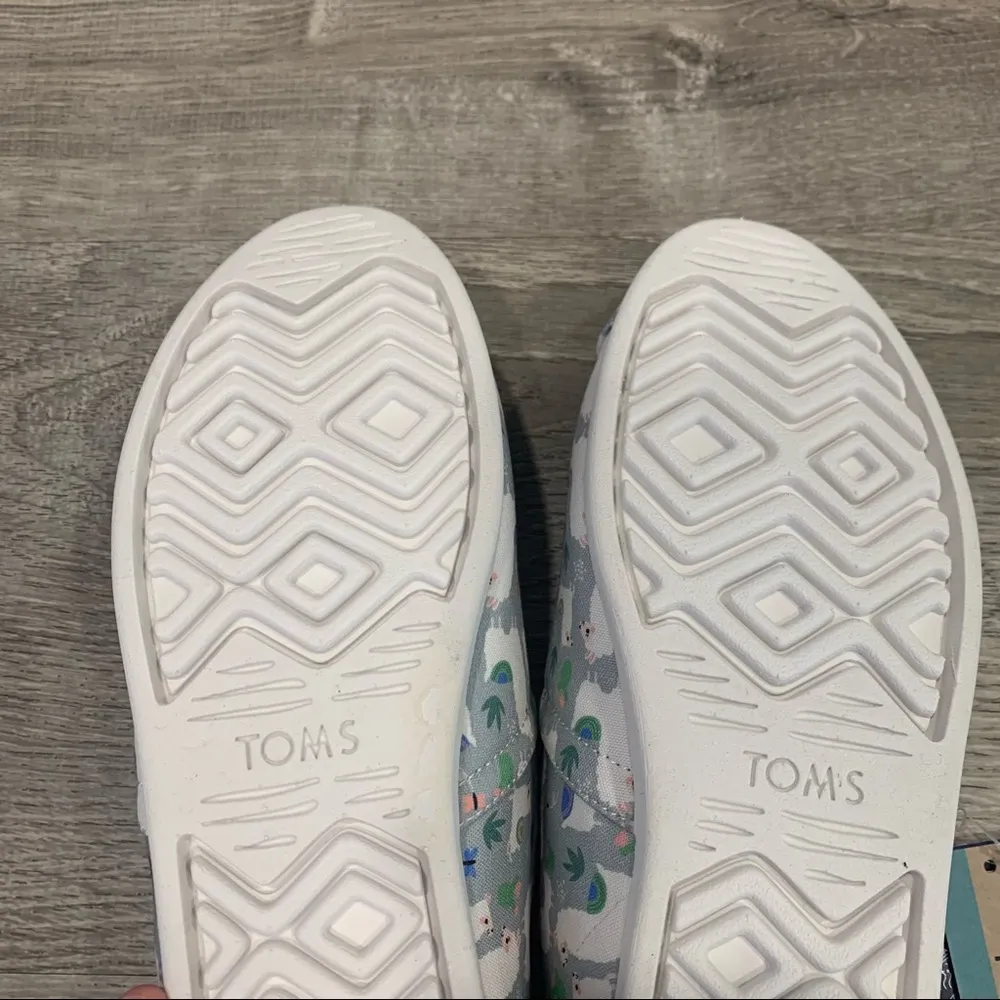 NWT TOMS Alpargata Llama Alpaca Slide On Shoes Size 12W Loafer Flat Women’s - Image 4