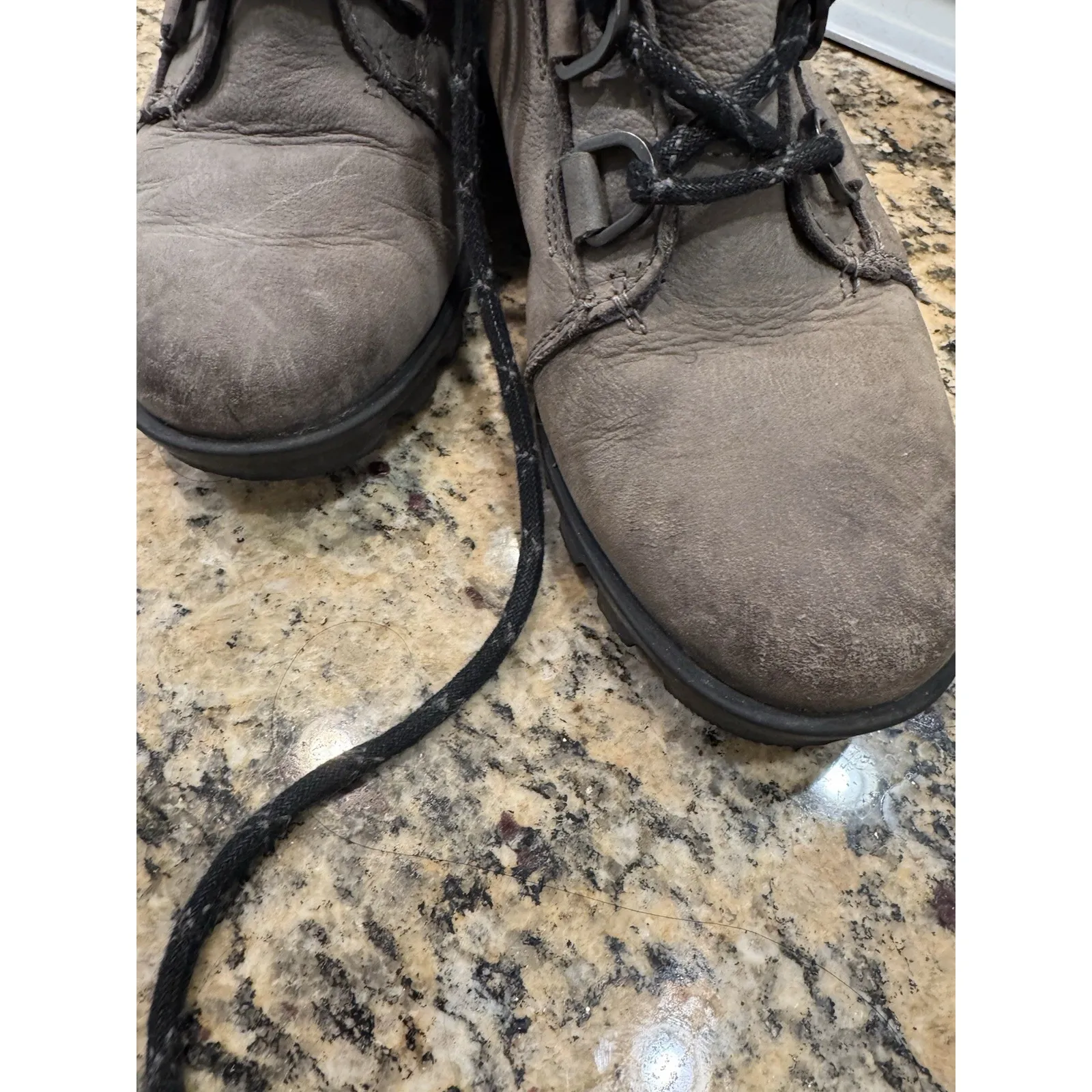 Sorel Women's Phoenix Short Lace Leather Quarry Waterproof Combat Boots Size 6.5 - Image 2