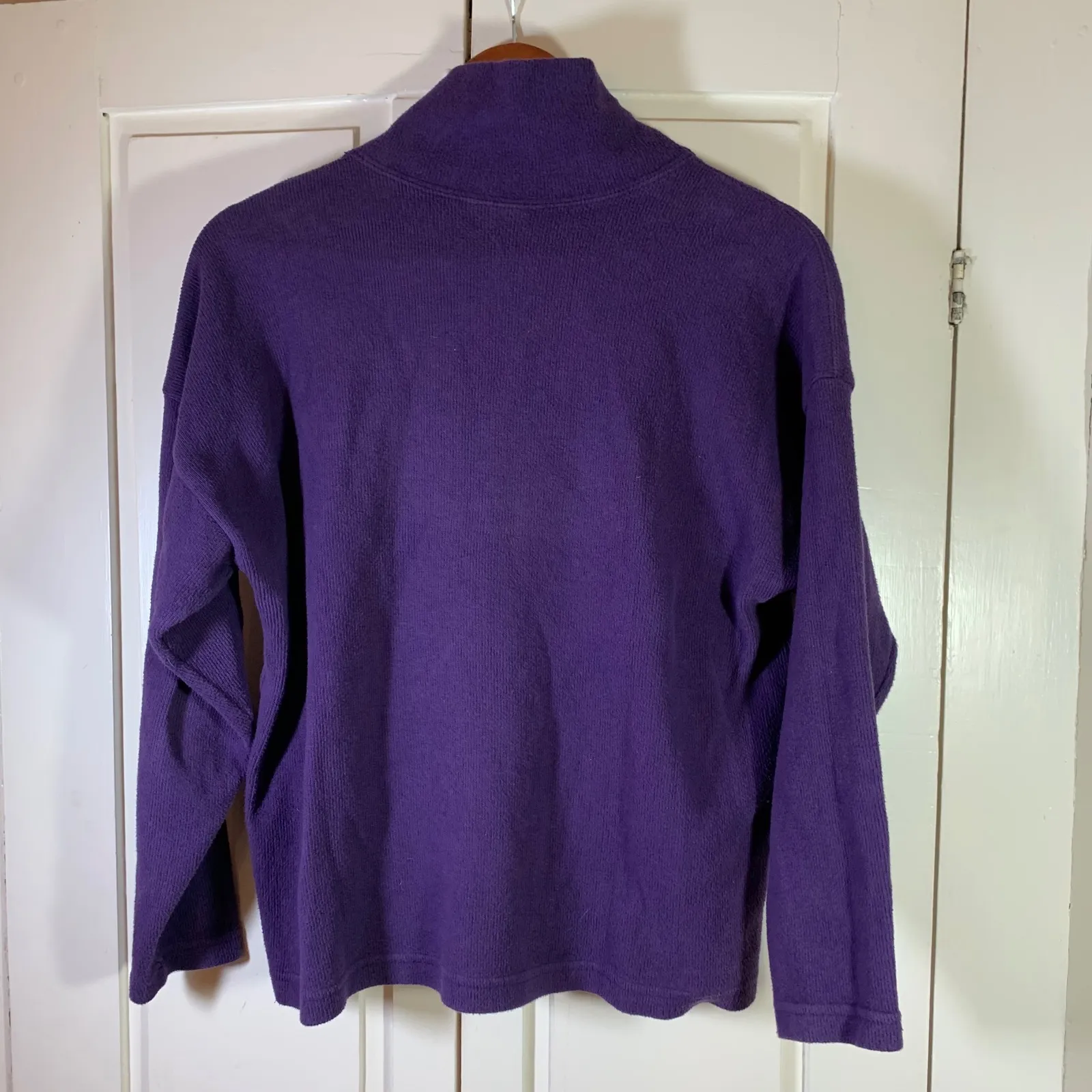 FH Clothing Co Purple Mock Neck Long Sleeve Sweater Women's Size Large Lagenlook - Image 2