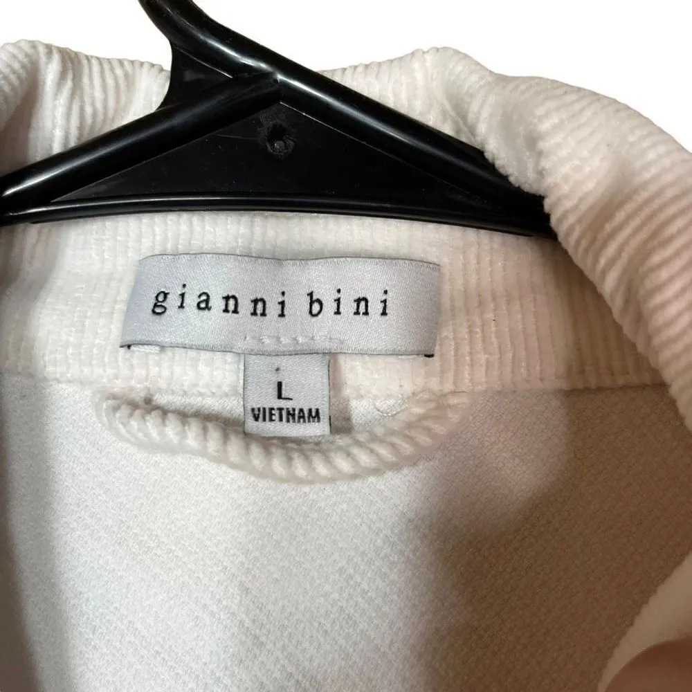 Gianni Bini white Corduroy Button Down Shirt Jacket Size Large - Image 9