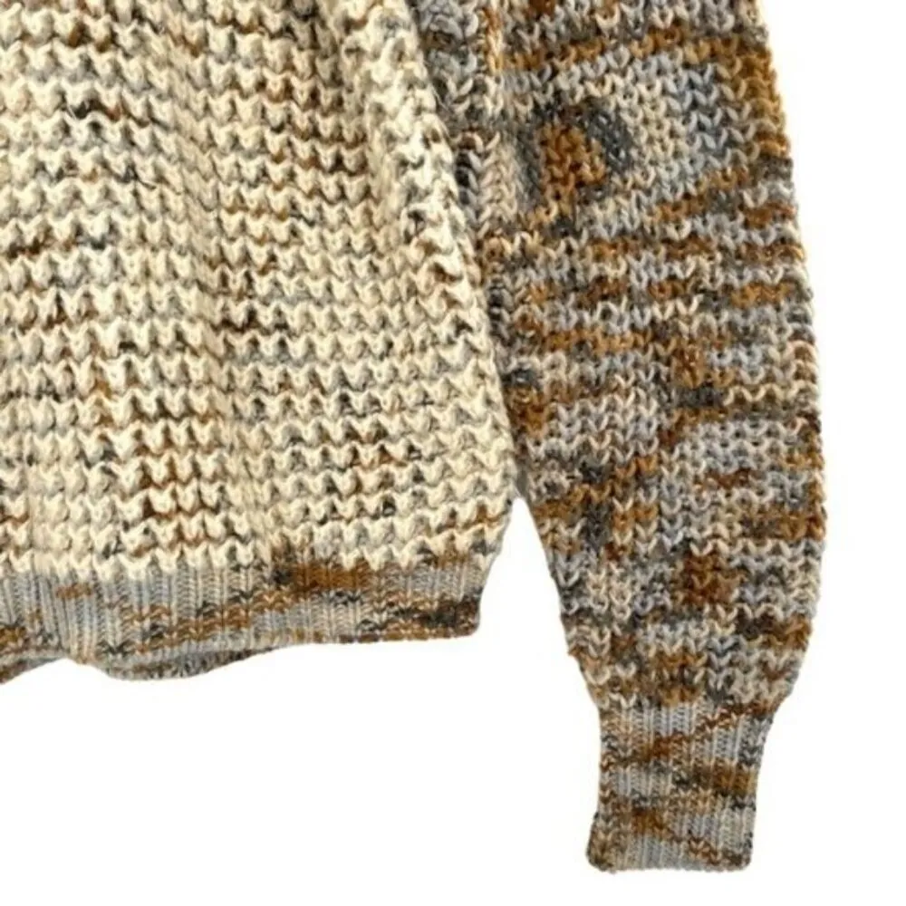 Mystree Moss Stitch Earth Tone Knit Chunky Sweater - Image 12