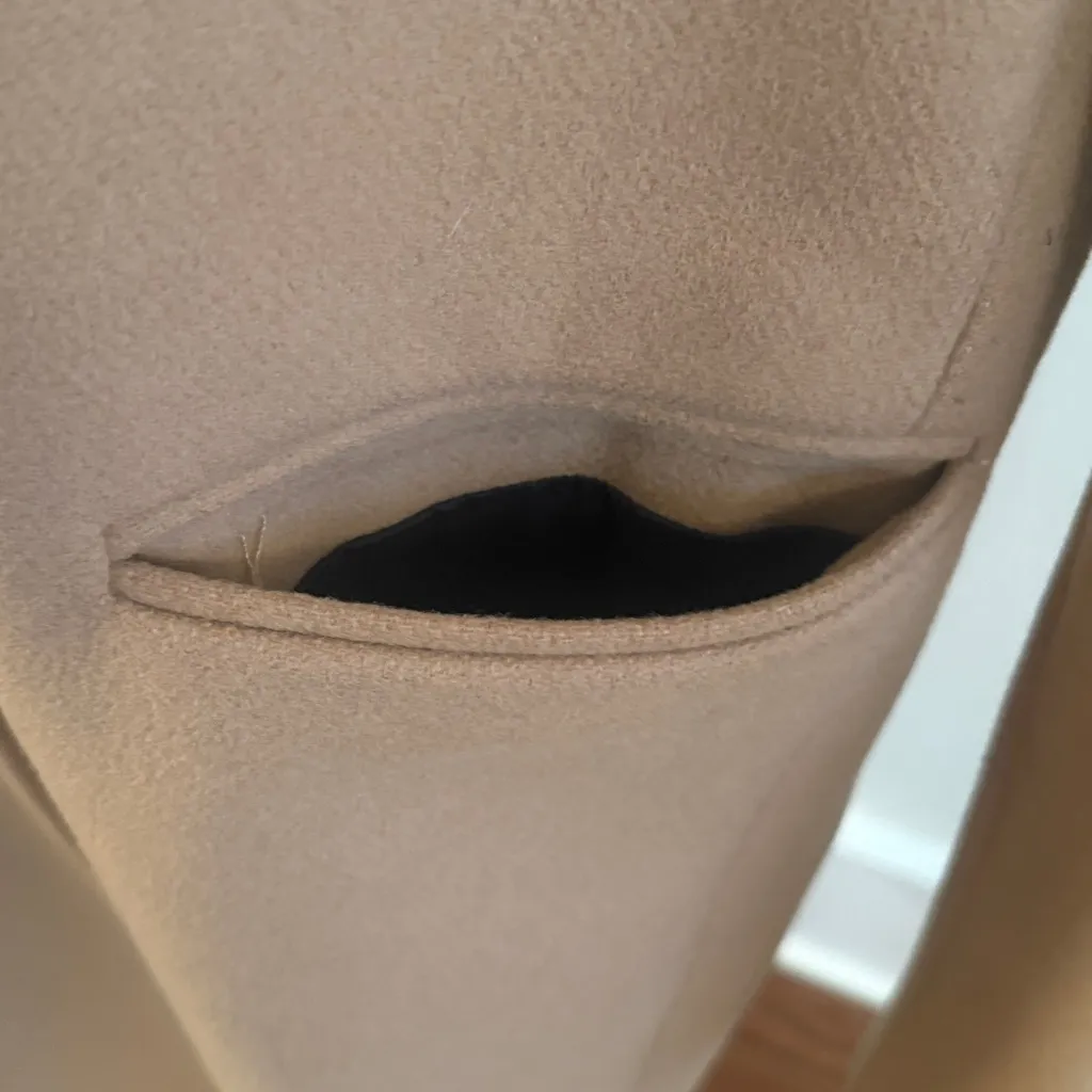 Zara Woman Camel Tan Menswear Inspired Blazer Coat Large - Image 4