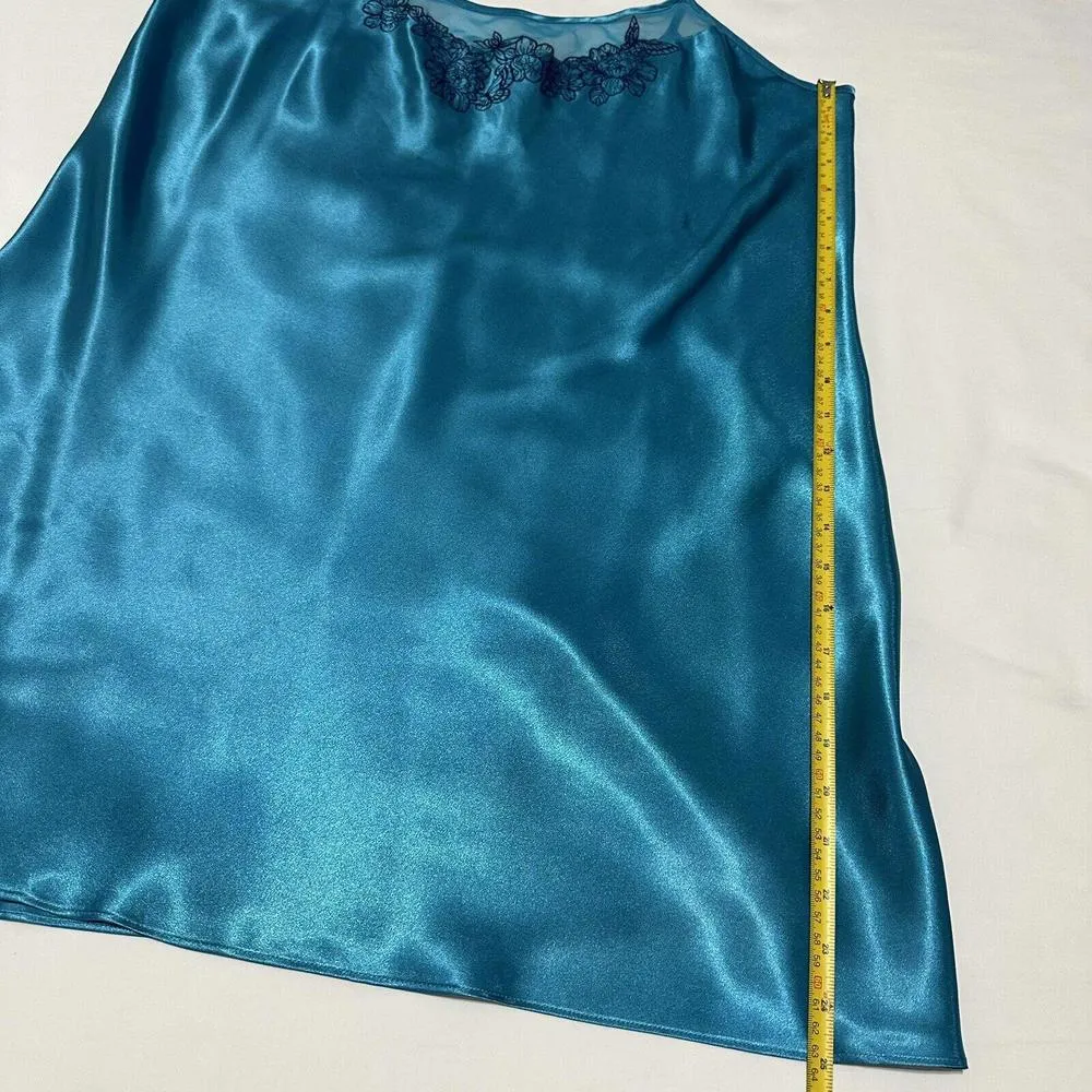 Intimates Women’s Blue Lingerie Slip Dress Nightie Sz L Large - Image 2