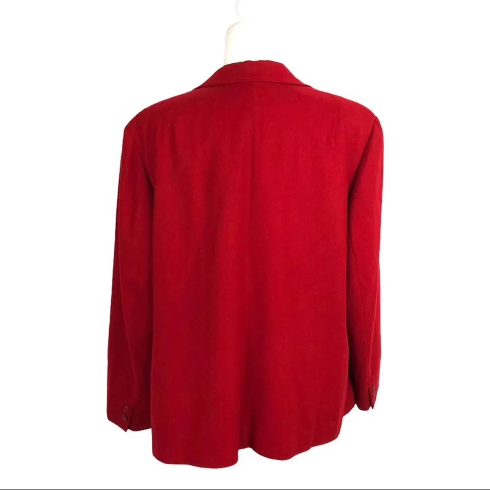 VTG Pendleton Red 100% Virgin Wool Blazer Button - Image 5