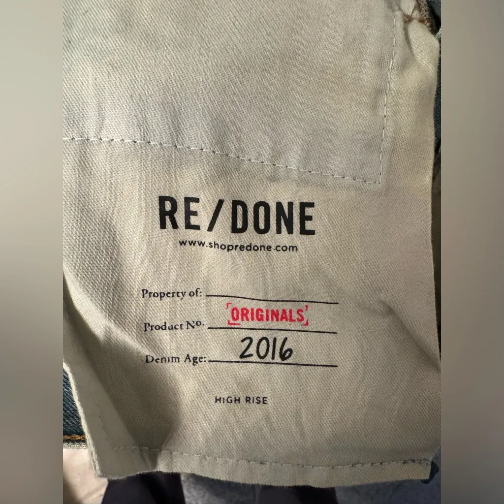REDONE 90’s High Rise Zipper Women’s Denim Cotton Blue Ankle Jeans Size 26 - Image 11