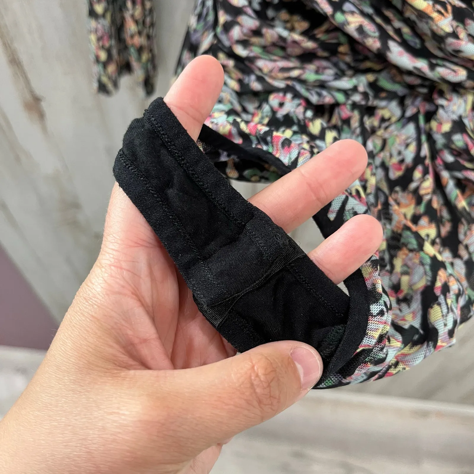 Bebe Women Animal Print Bodysuit Size XS Long Sleeve Mesh Thong Snaps - Image 4