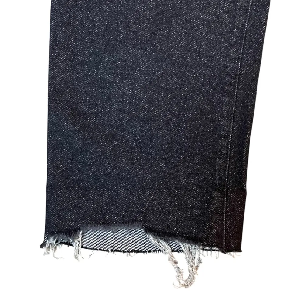 SO Jeans Womens 7 28W Black Stretch High Rise Straight Leg Distressed Raw Hem - Image 4