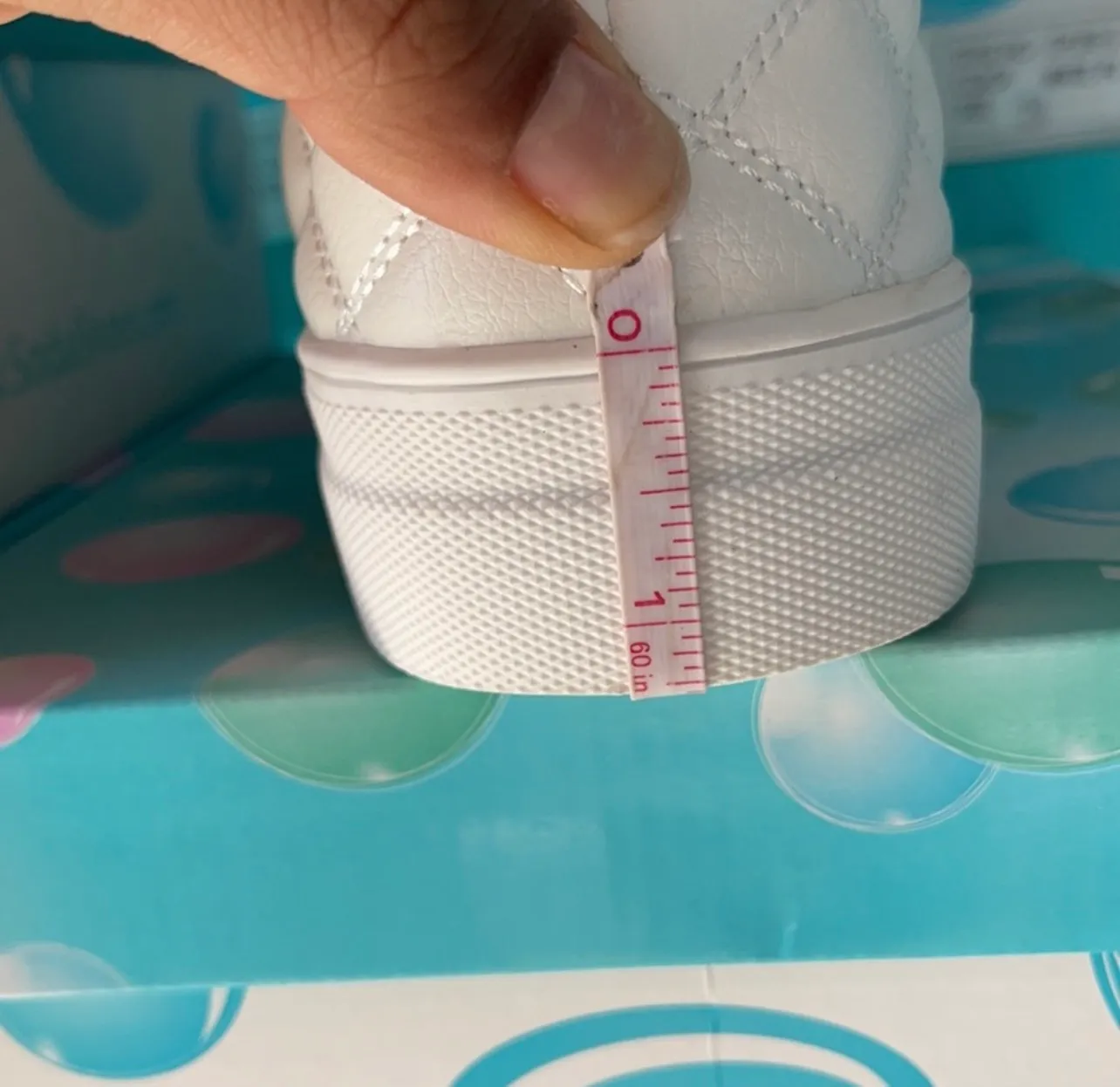 White Platform Quilted Slip On Sneaker Size 10 - Image 5