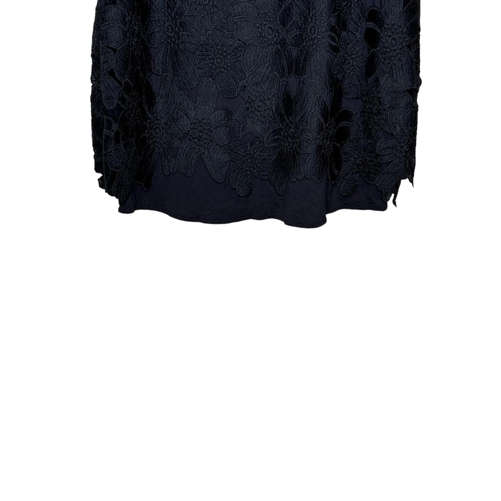 Ann Taylor Women's Top Embroidered Floral Sleeveless Tie‎ Back Crew-Neck Medium - Image 10