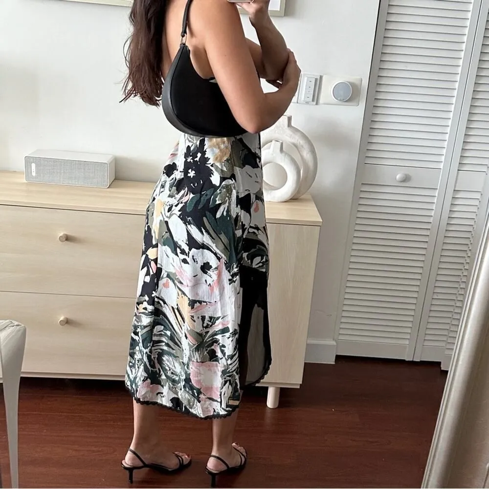 Club Monaco 100% silk floral slip dress - Image 5