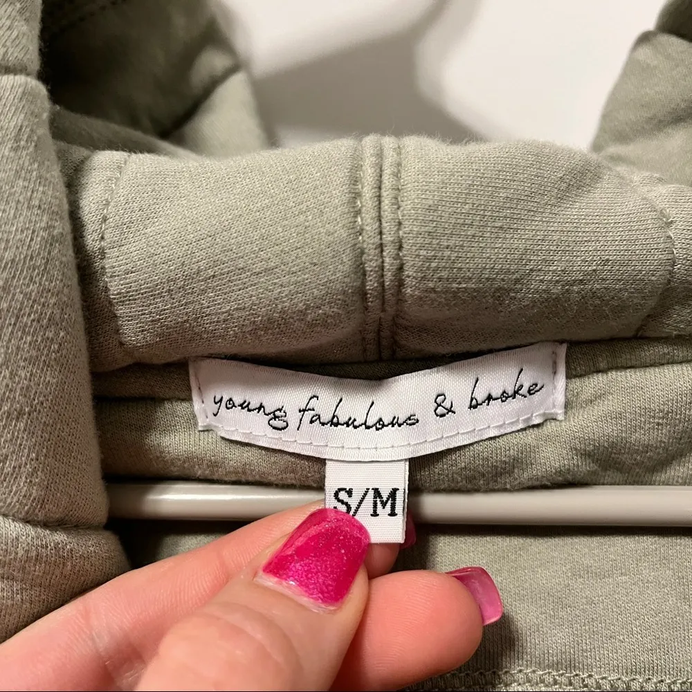 Young Fabulous & Broke Sandrine Quilted Coat Olive Green - Image 11