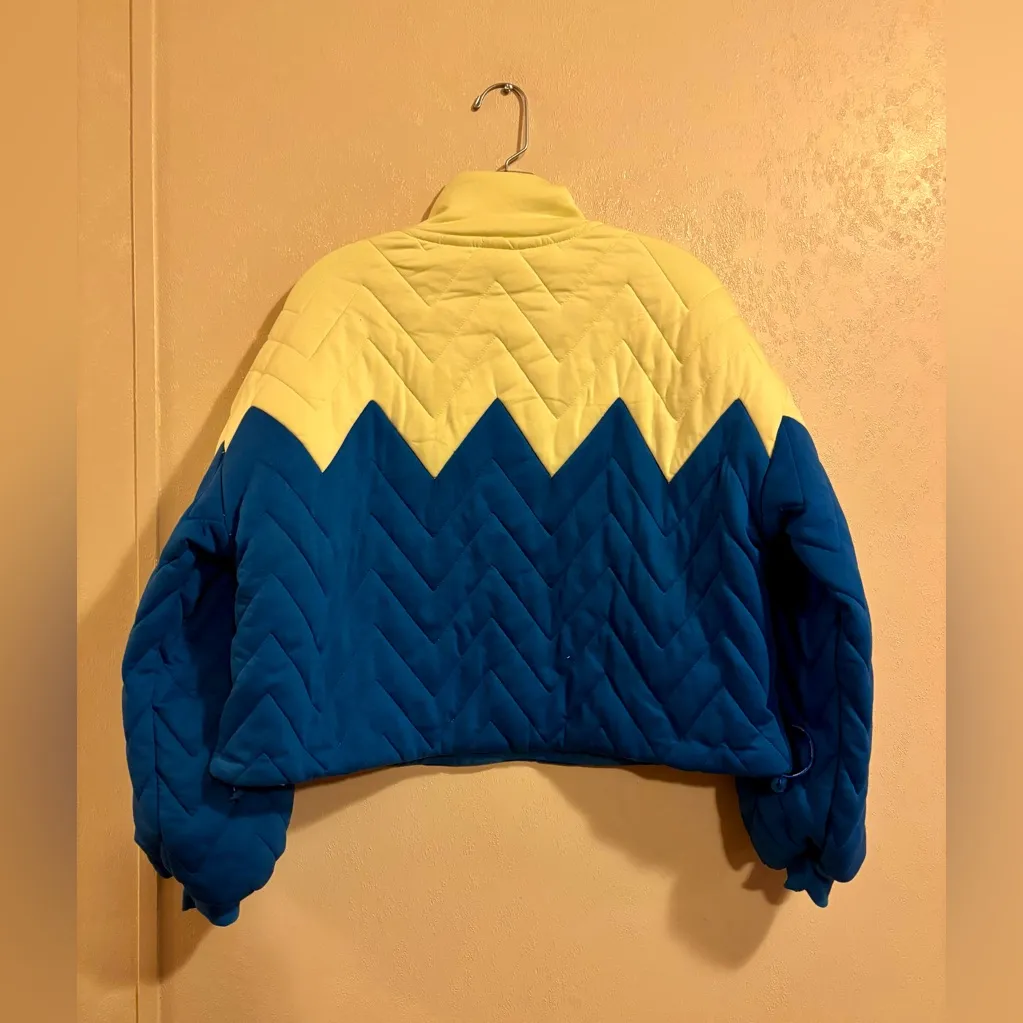 NWOT Free People Movement Zig Zag Pullover sz M Yellow Size M - Image 2