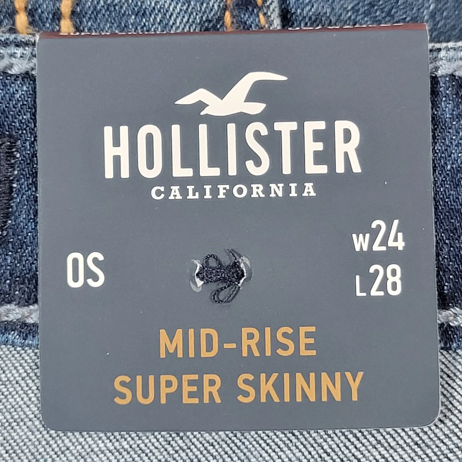 Hollister Mid Rise Super Skinny Jeans Distressed Blue W24 L28‎ Classic Stretch - Image 11