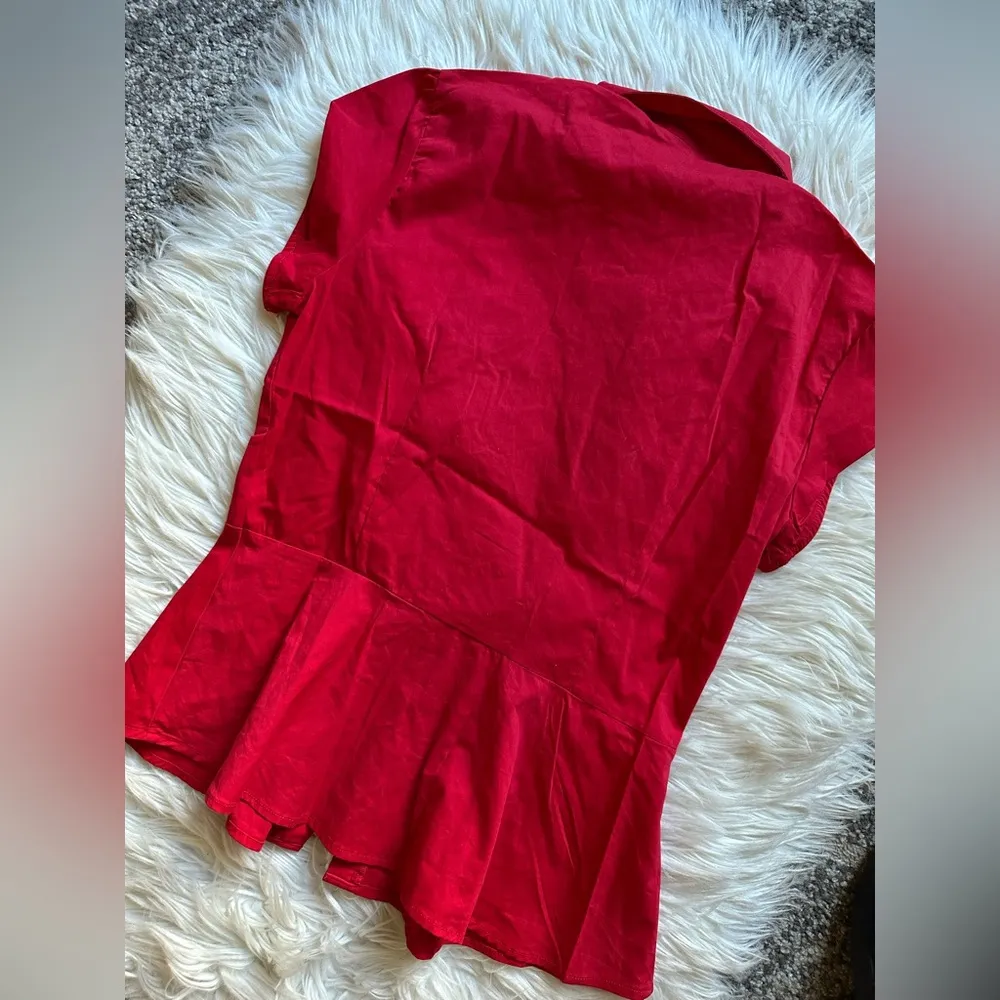 F21 peplum woven button down shirt - Image 7