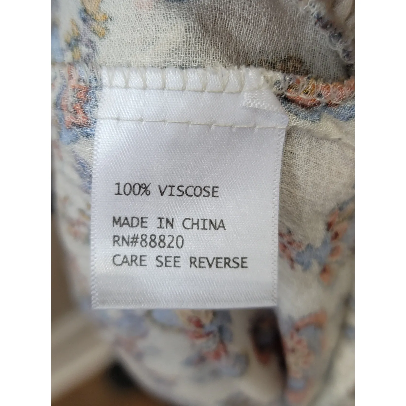 Cynthia Rowley Blouse Women's Large Multicolor Viscose Floral Boho Peasant Top - Image 10