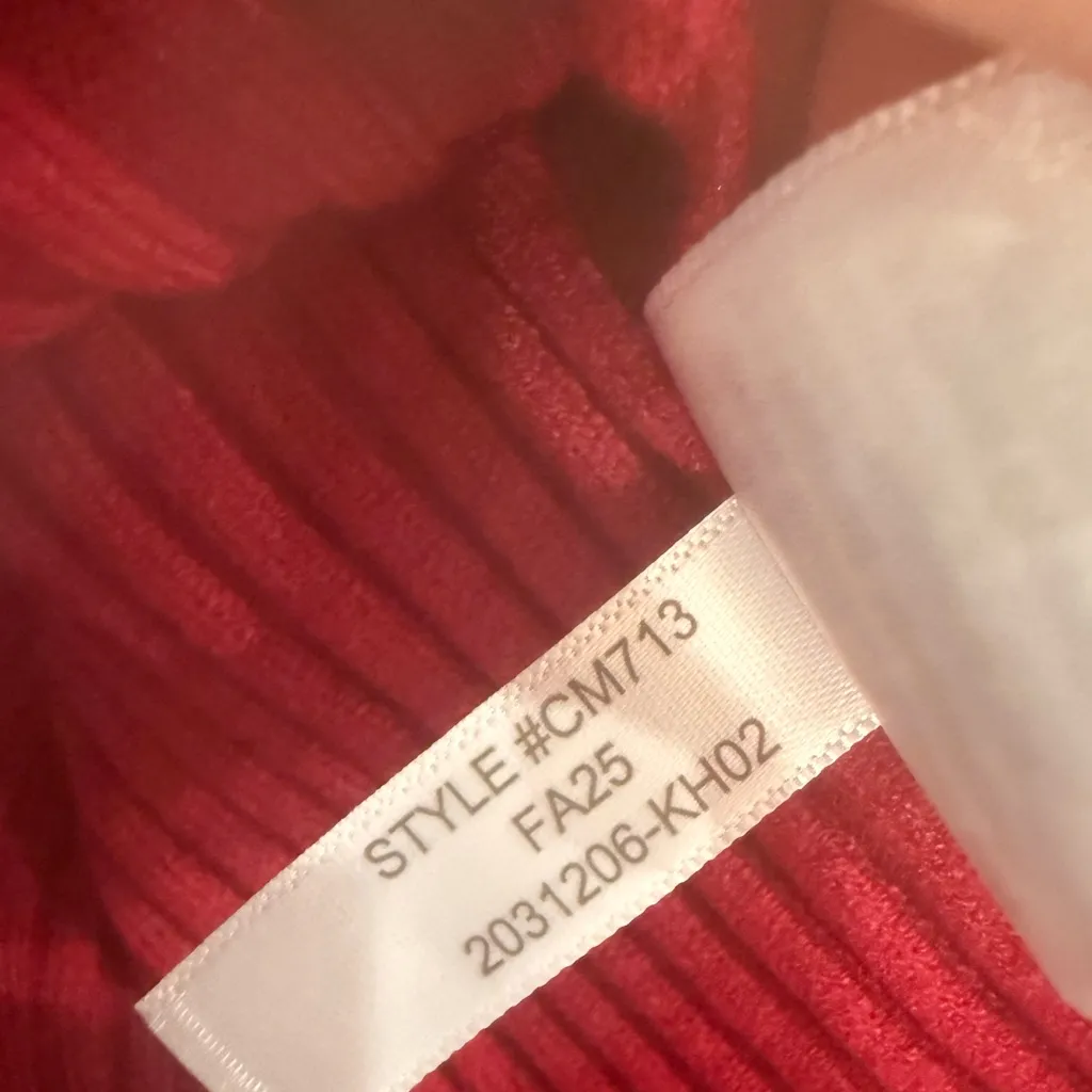 J. CREW Ribbed Double V-neck Sweater in Crimson Rouge size XS - Image 6