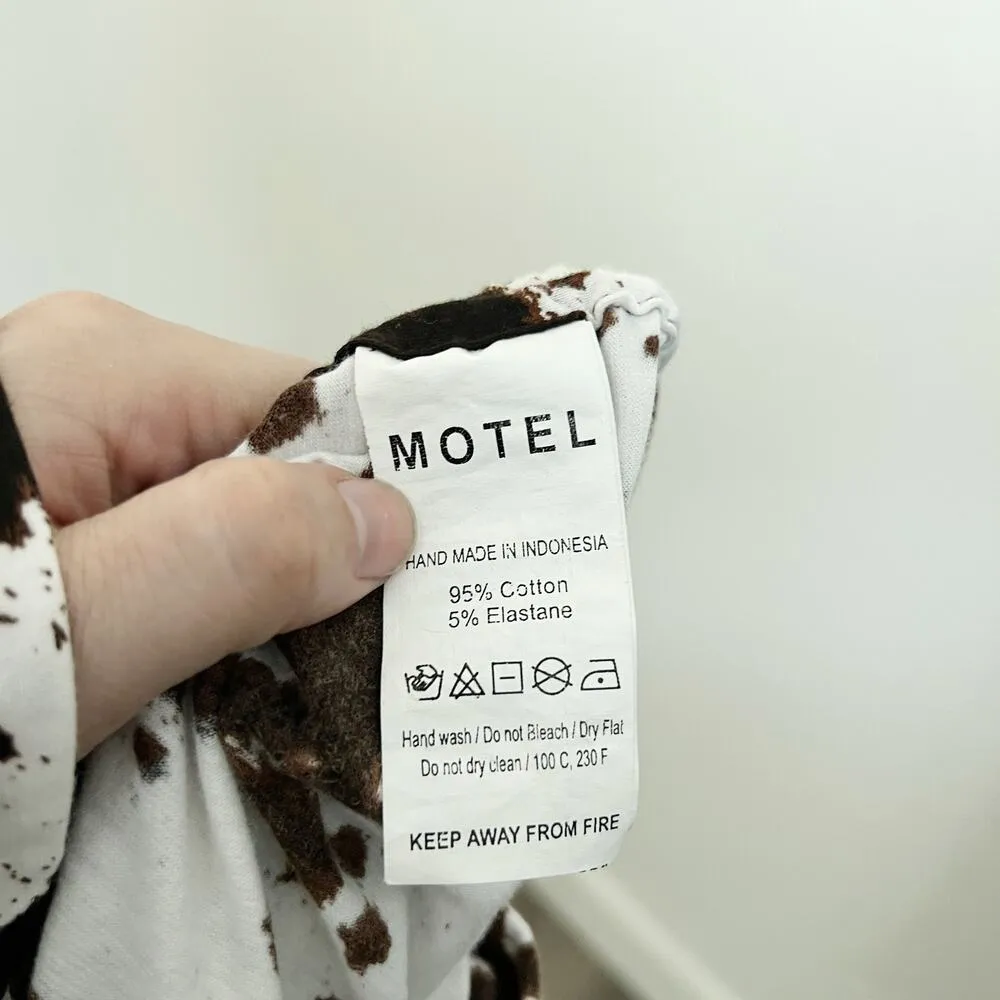 [Urban Outfitters] Motel Ardilla Cow Print Ruched High Neck Tank Mini Dress XS - Image 12