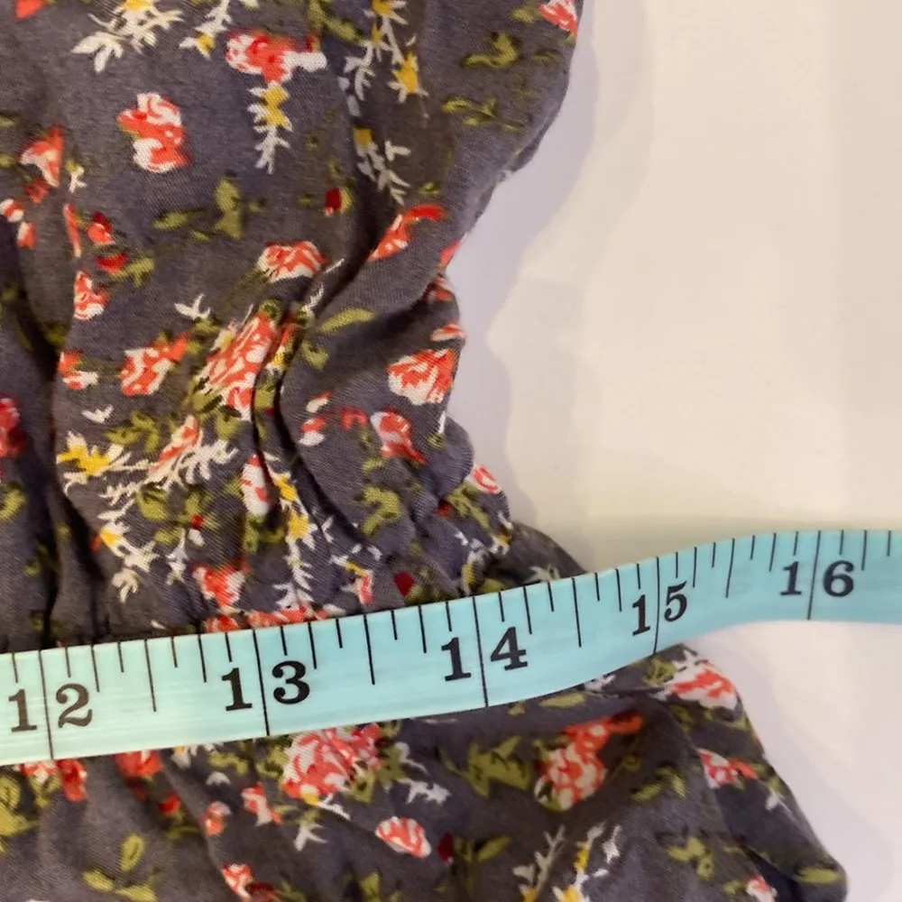 Lucca Couture Floral All Over Print Mini Dress Ruffle Scoop Neck EUC Sz Lg - Image 12