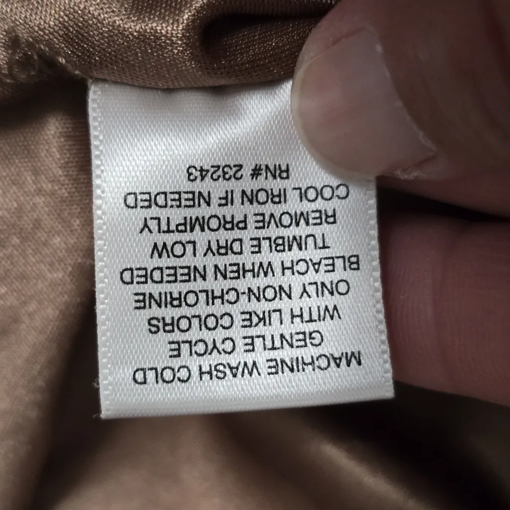 NY&Co Shimmering Bronze Metallic Sleeveless Top Medium Y2K Glam Luxe Shimmercore Brown - Image 8