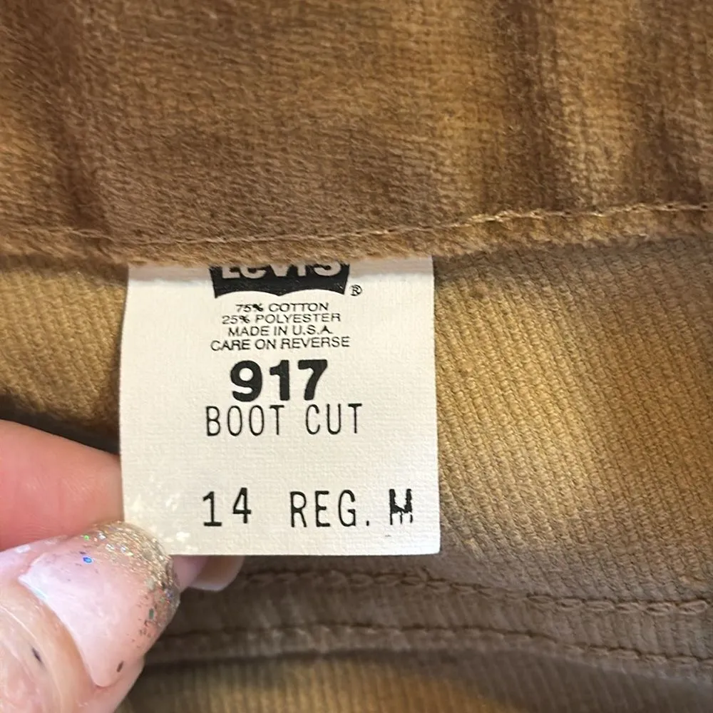 Vtg Levi’s 917 ladies corduroy bootcut  paper tag pants jeans size 14 reg 90s - Image 4