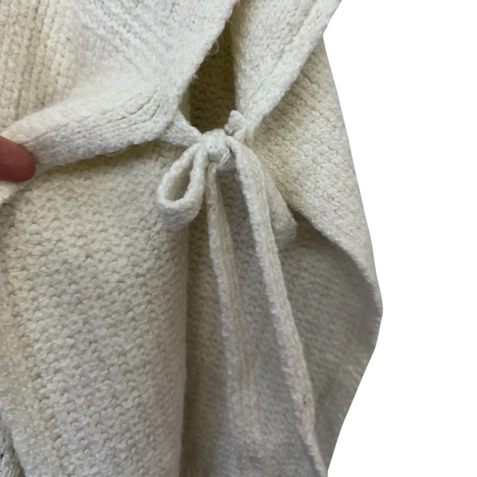 NWOT UGG Joanna Oversized Cable Knit Mock Neck Chunky Poncho Sweater Size M/L - Image 8