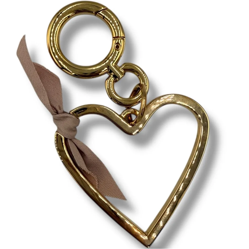 Burberry Heart Bag Charm – Gold Tone - Image 5