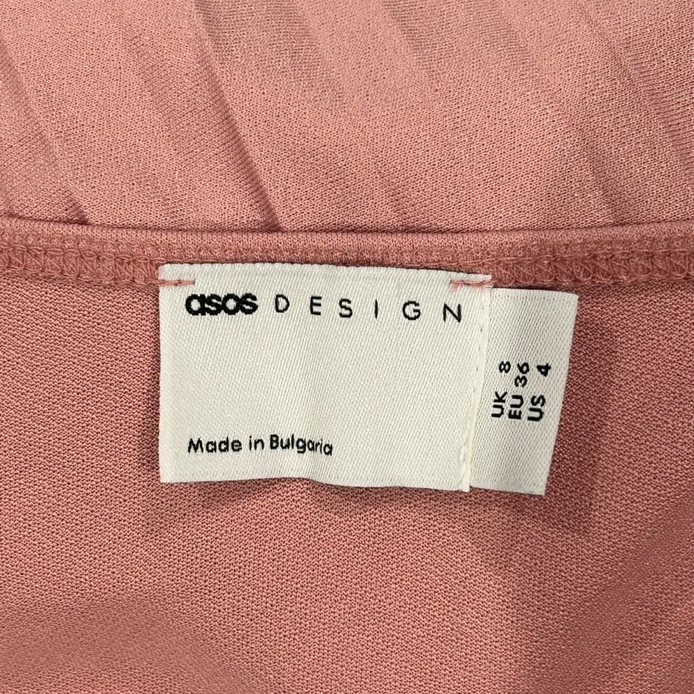 Asos Design Tiered Pleated Lace Maxi Dress Sz 4 - Image 9