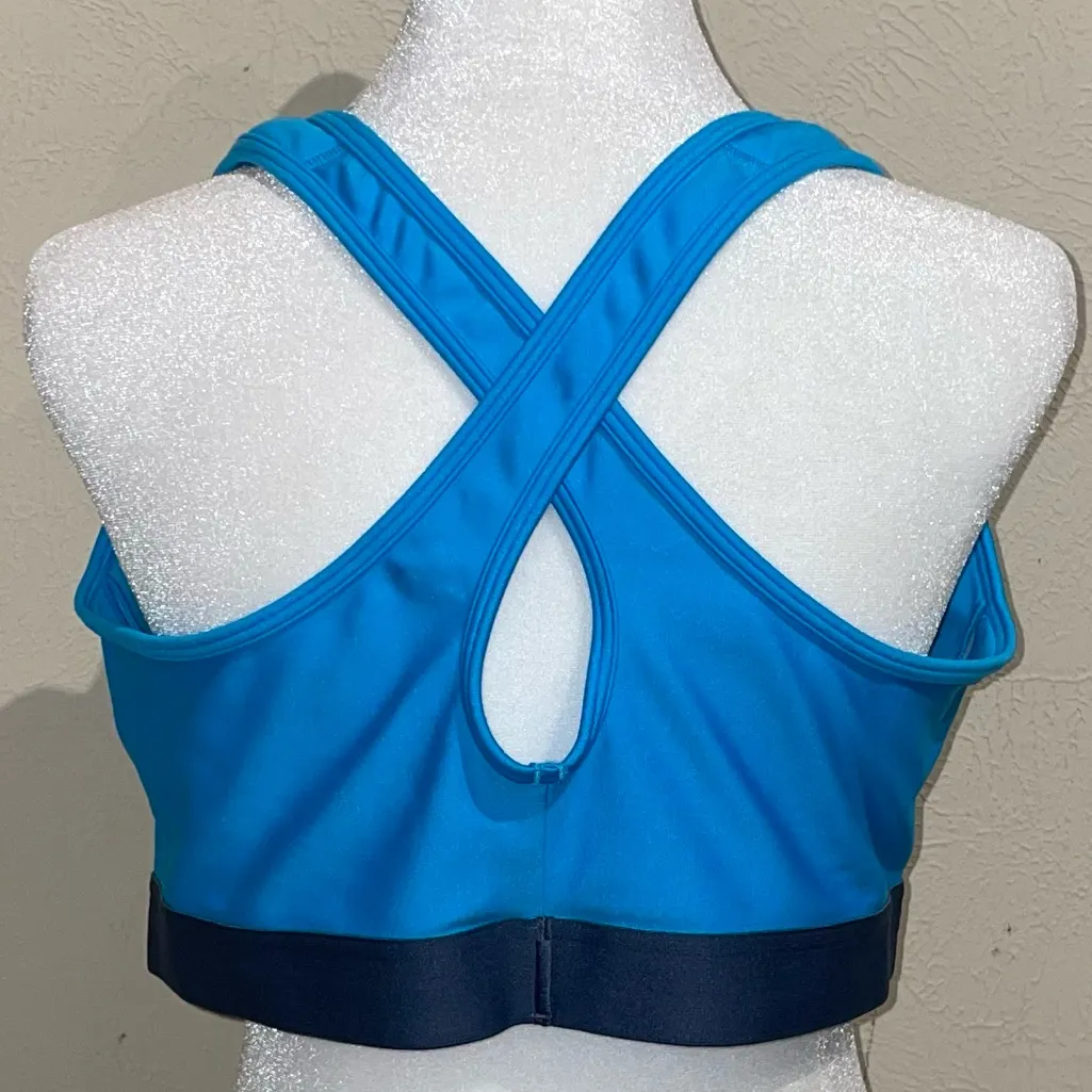 Under Armour Women’s Size 2X Crossover Blue Sports Bra Compression Athletic - Image 4