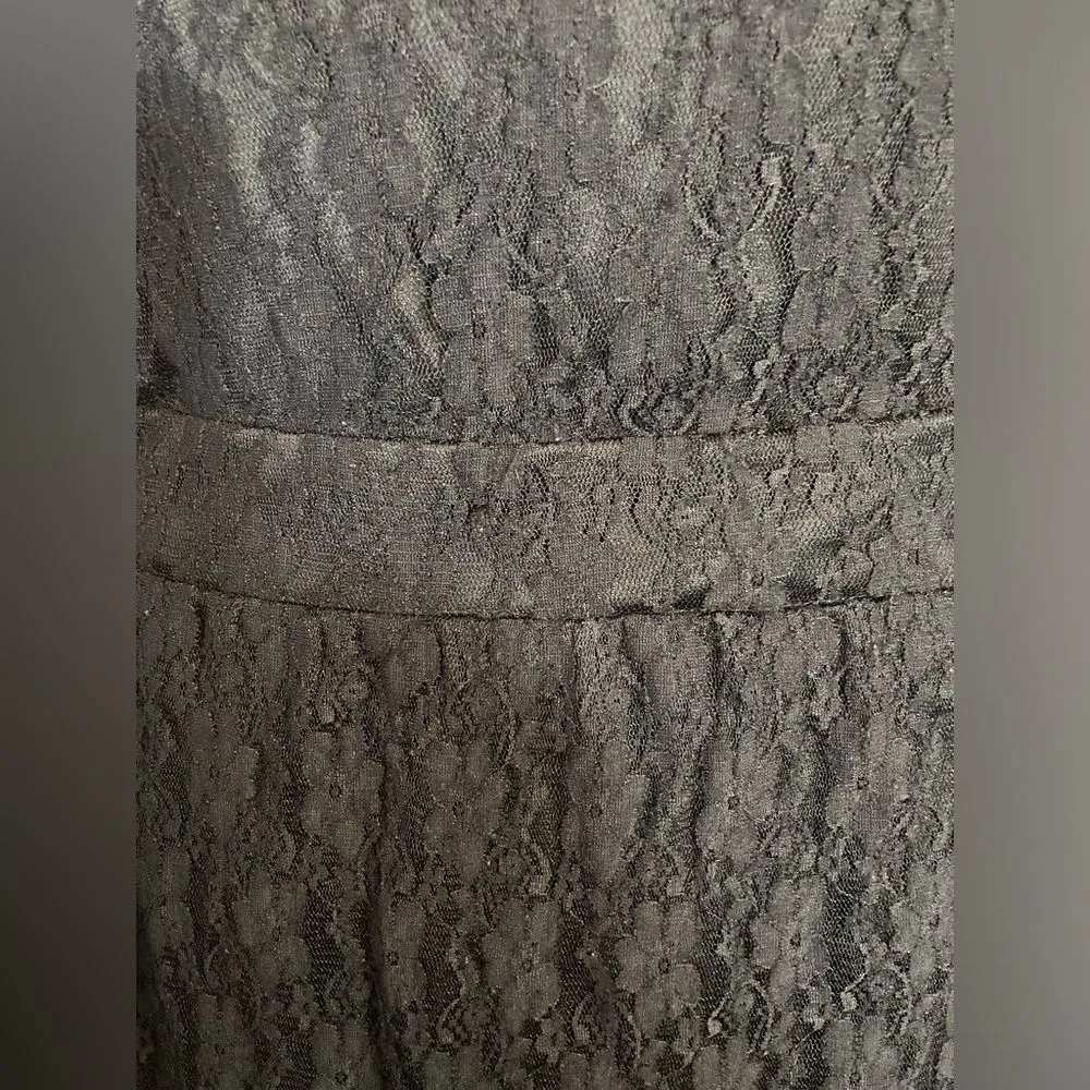 Olsenboye black lace mini dress - Image 5