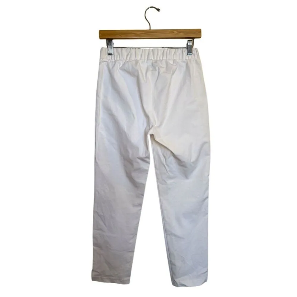 Eileen Fisher Women's Organic Cotton Slim Ankle Pant XXS White Elastic Waist NWT - Image 4