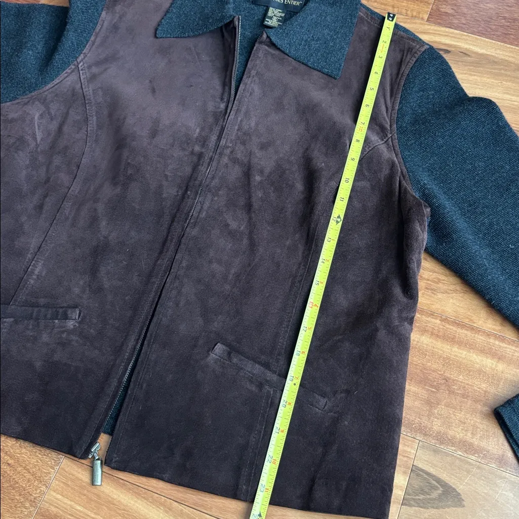 Nordstrom suede and wool jacket - Image 5