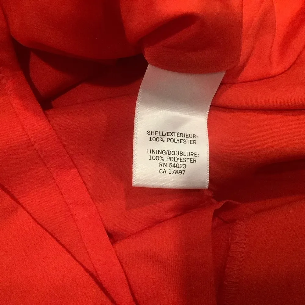 Banana republic women’s red with black pencil midi skirt size 0 lined - Image 6