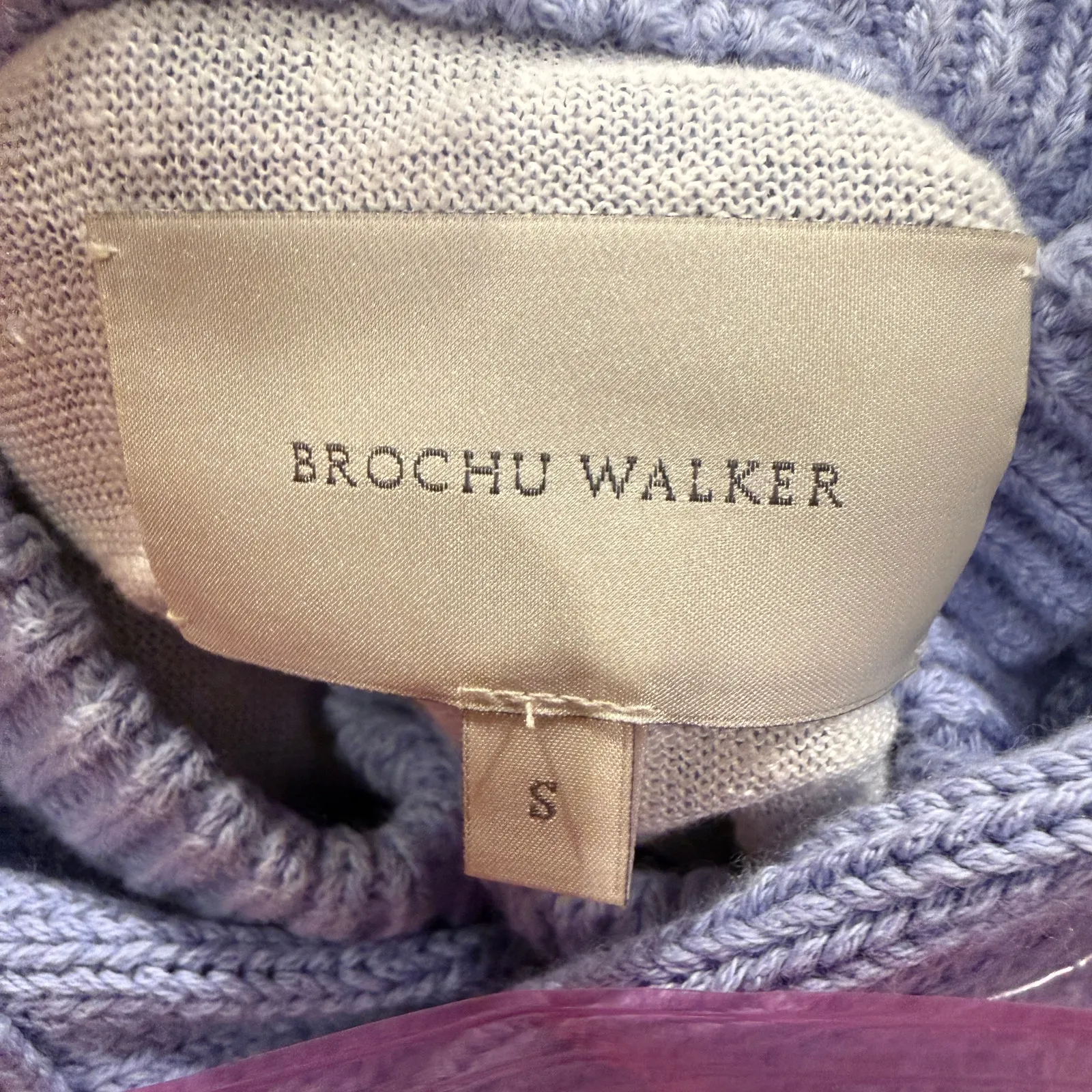 Brochu Walker Corbin Crew Neck Layered Sweater Cotton Cashmere Linen Small - Image 4