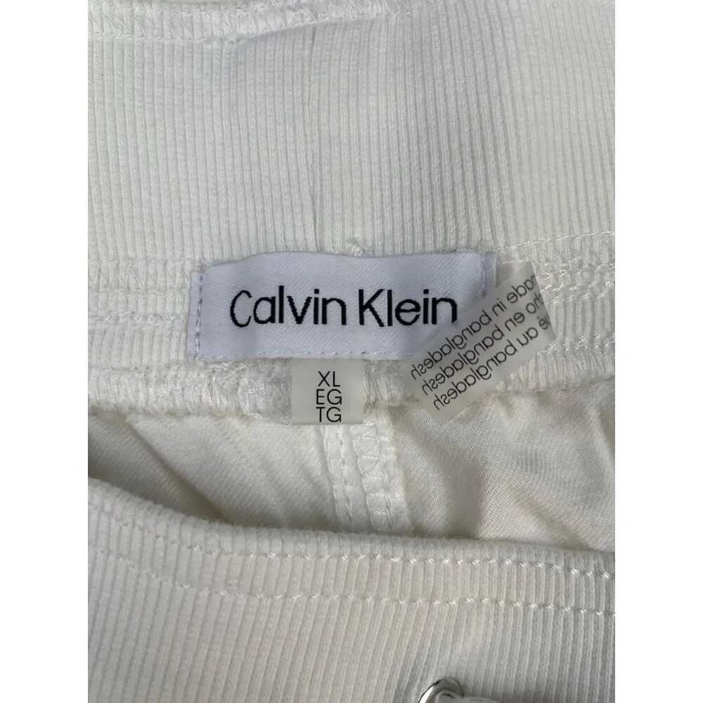 Calvin Klein Women's White Stretch Capri Pants/Zipper Pockets Size XL SKU 4989 - Image 4