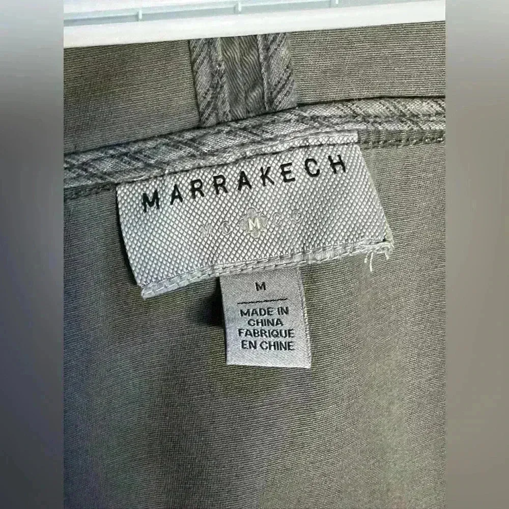 Anthropologie Marrakech Faux Fur Aviator Moto Jacket | Olive Grey | Size M - Image 11