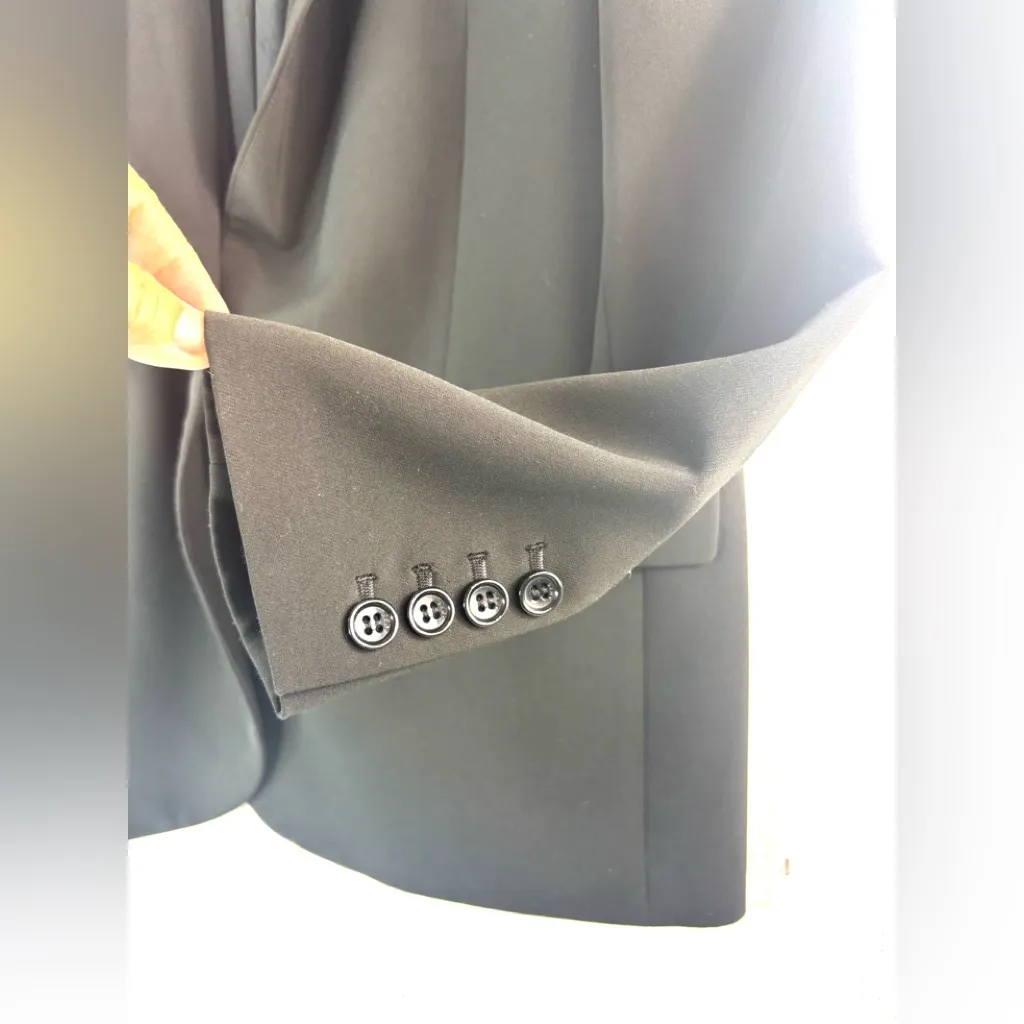 DKNY 12 Formal Lined Single Button Blazer Black - Funeral - Image 4
