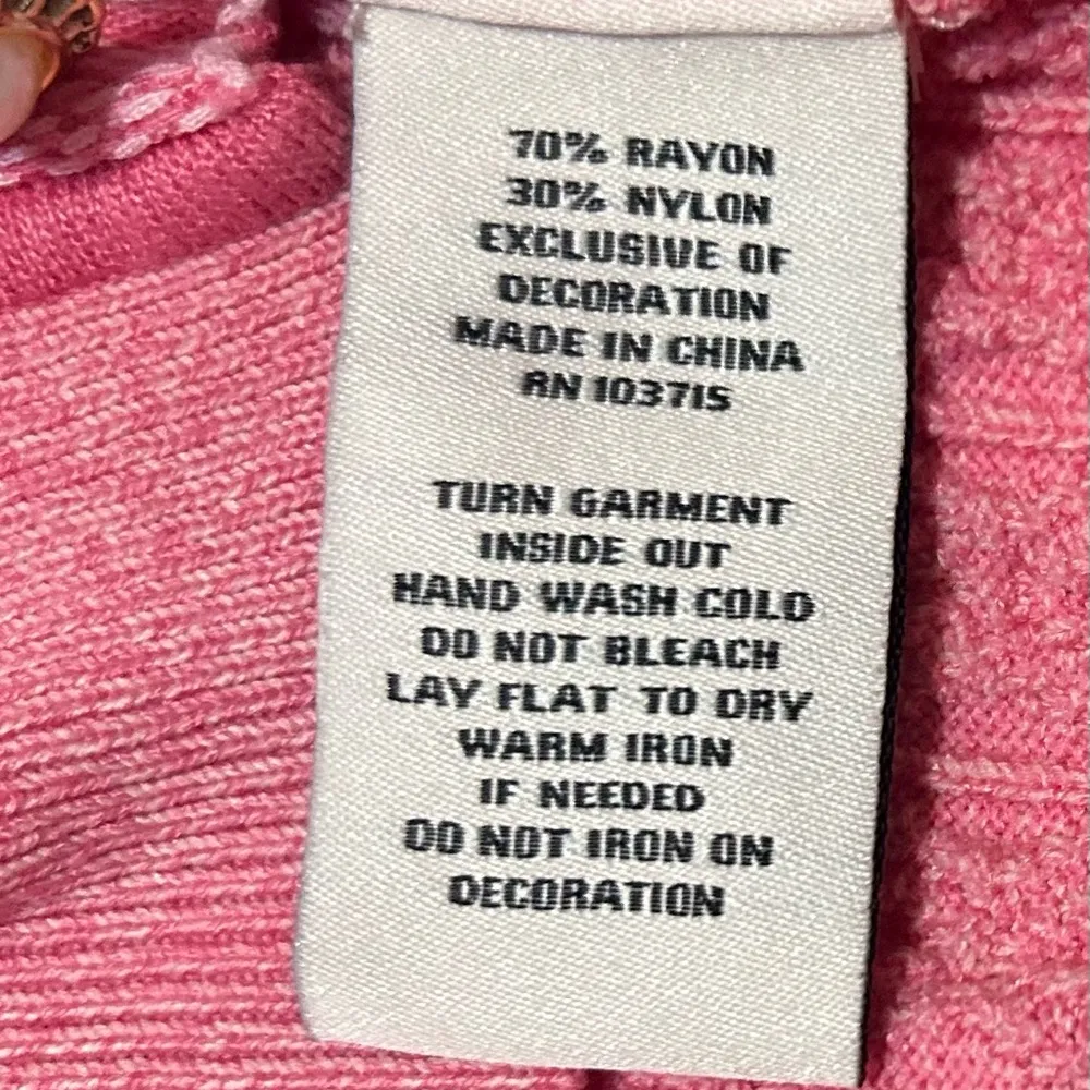 Nanette Lepore Pink Cardigan Sweater Cable Knit - Image 4