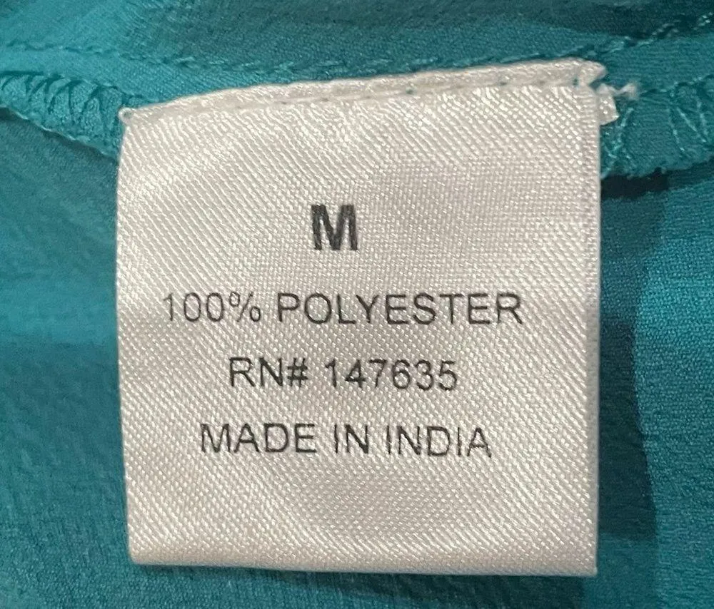 Romeo & Juliet Couture turquoise ruffled crop top with lace up back / M … - Image 15