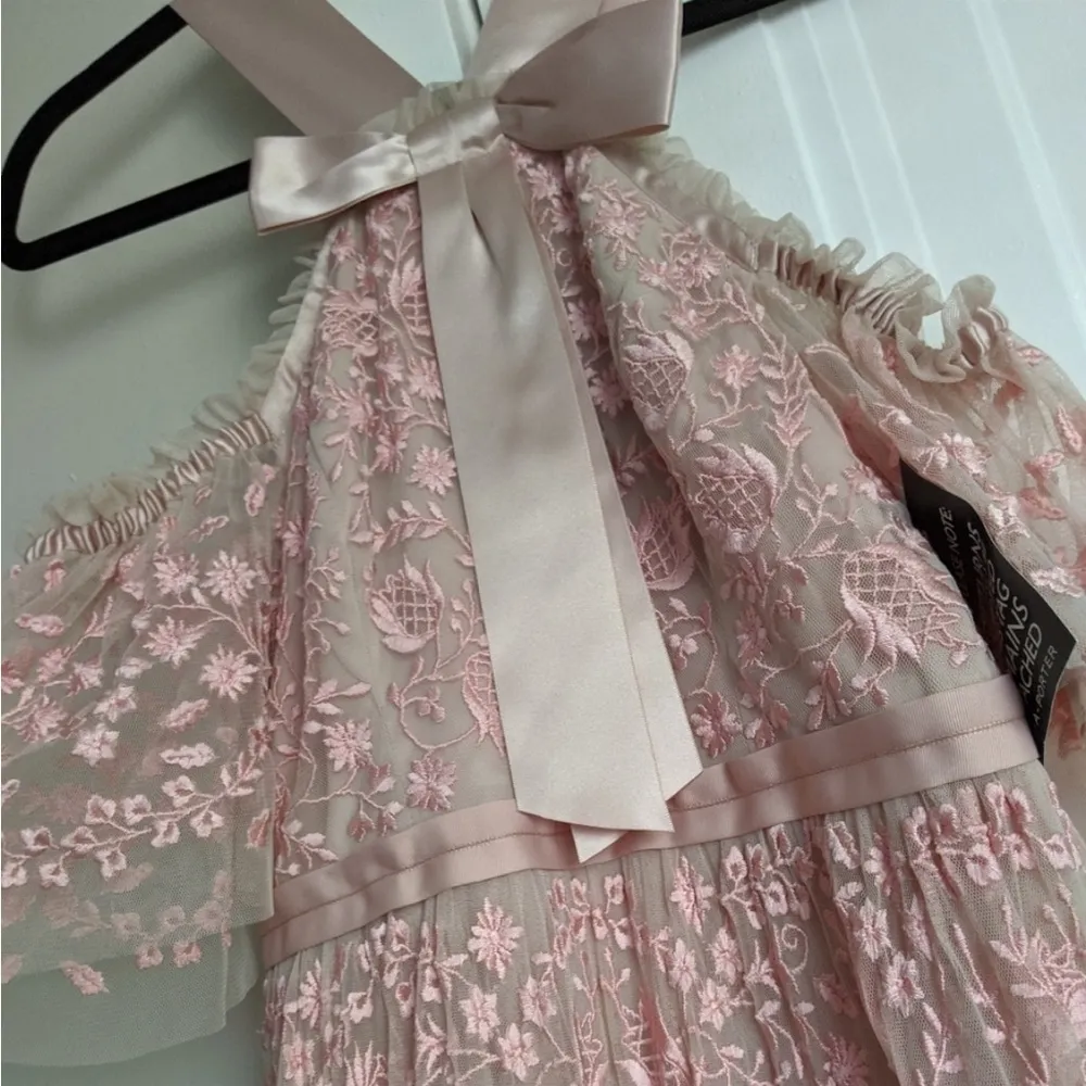 Primrose Pastel Pink Bow Off Shoulder Wedding Prom Dress Gown - Image 9