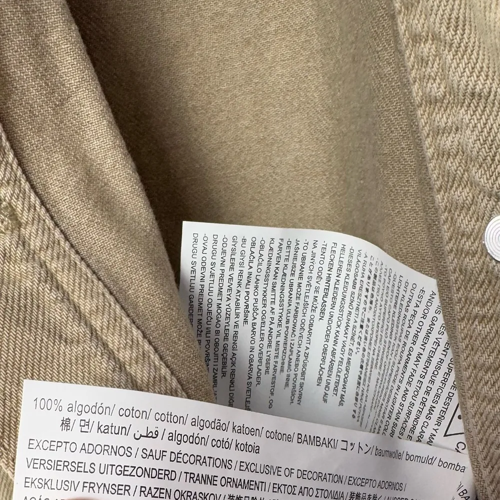 NWT Zara Piercing Cropped Overshirt Jacket in‎ Taupe Size Extra Large - Image 12