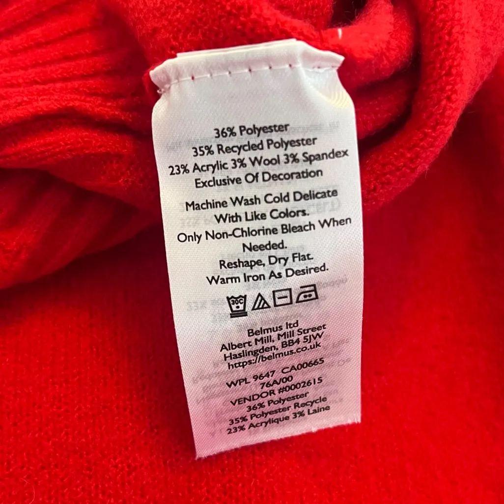 Eddie Bauer Alpine Route Essential Red Sweater 1/4 Zip Mock Neck Size Large - Image 10